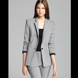 Theory Dancey Fulton Wool Houndstooth Blazer - Size 6